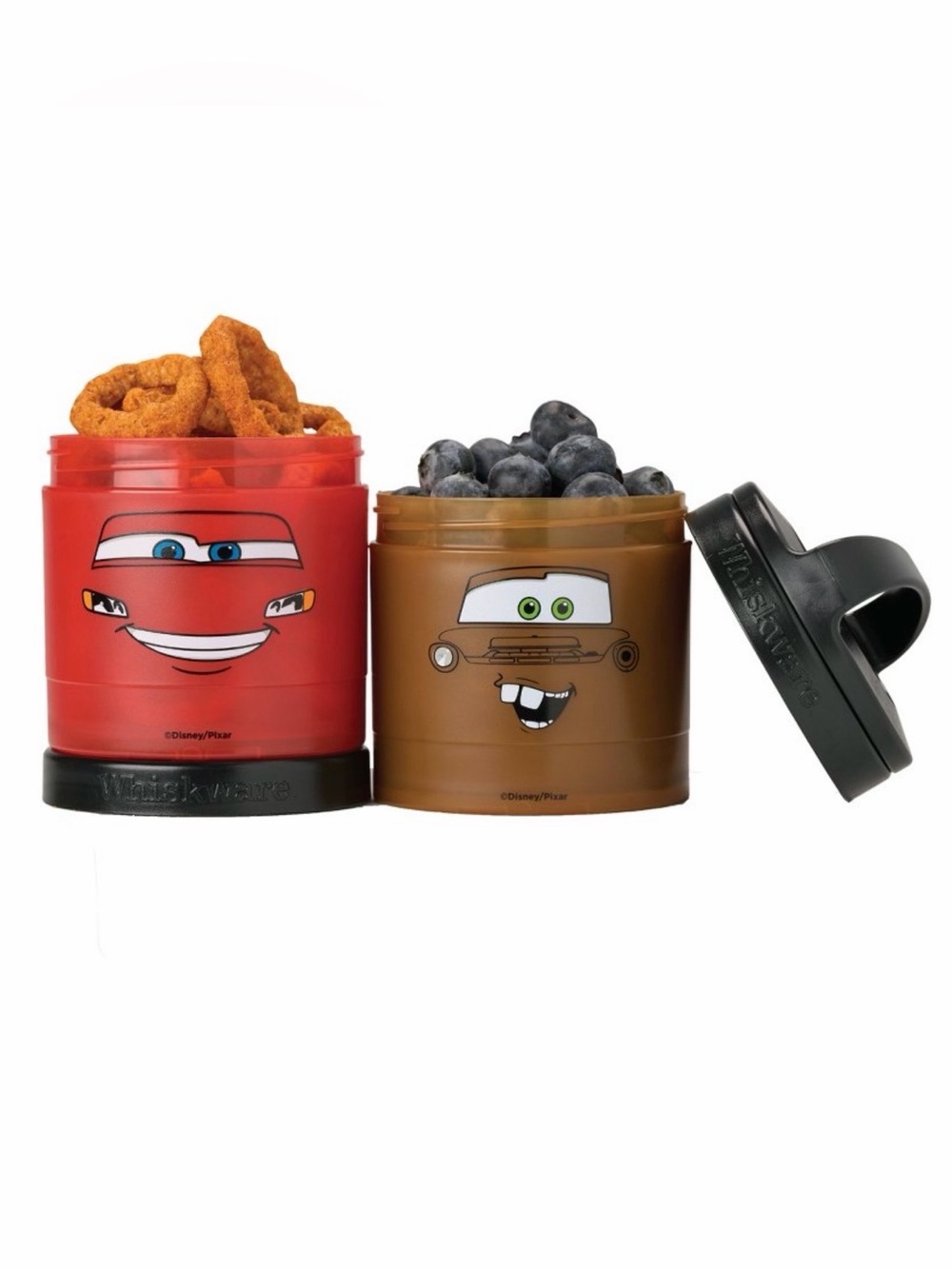 Disney Cars Snack- Whiskware stackable Containers with Lightning McQueen Design